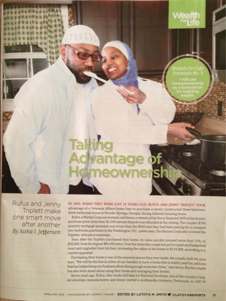 Jenny and Rufus Triplett in Black Enterprise Magazine