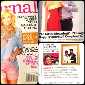 Rufus and Jenny Triplett Talking about Happy Marriages in the July/Aug 2014 Issue of the Ladies Home Journal
